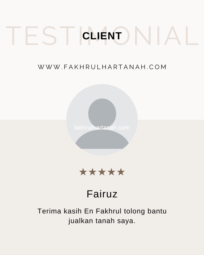 Testimoni Fakhrul Tanah